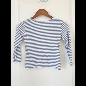 John Galt Blue Striped 3/4 Long Sleeve
